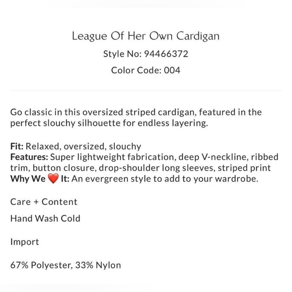 Free People League Of Her Own Cardigan XS  Brown Striped Oversized Academia Prep - Picture 10 of 17